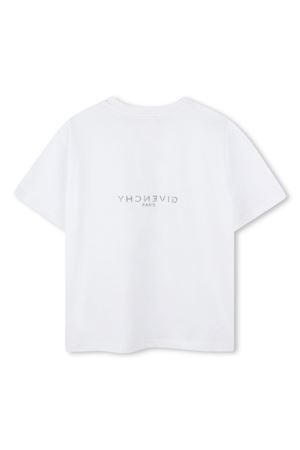 T-shirt in cotone biologico bianco GIVENCHY KIDS | H3073410P